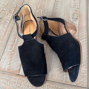 Lucky Brand Bailey Bootie-Black Suede